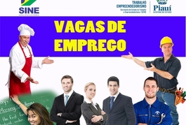 Novas vagas de emprego no SINE-PI